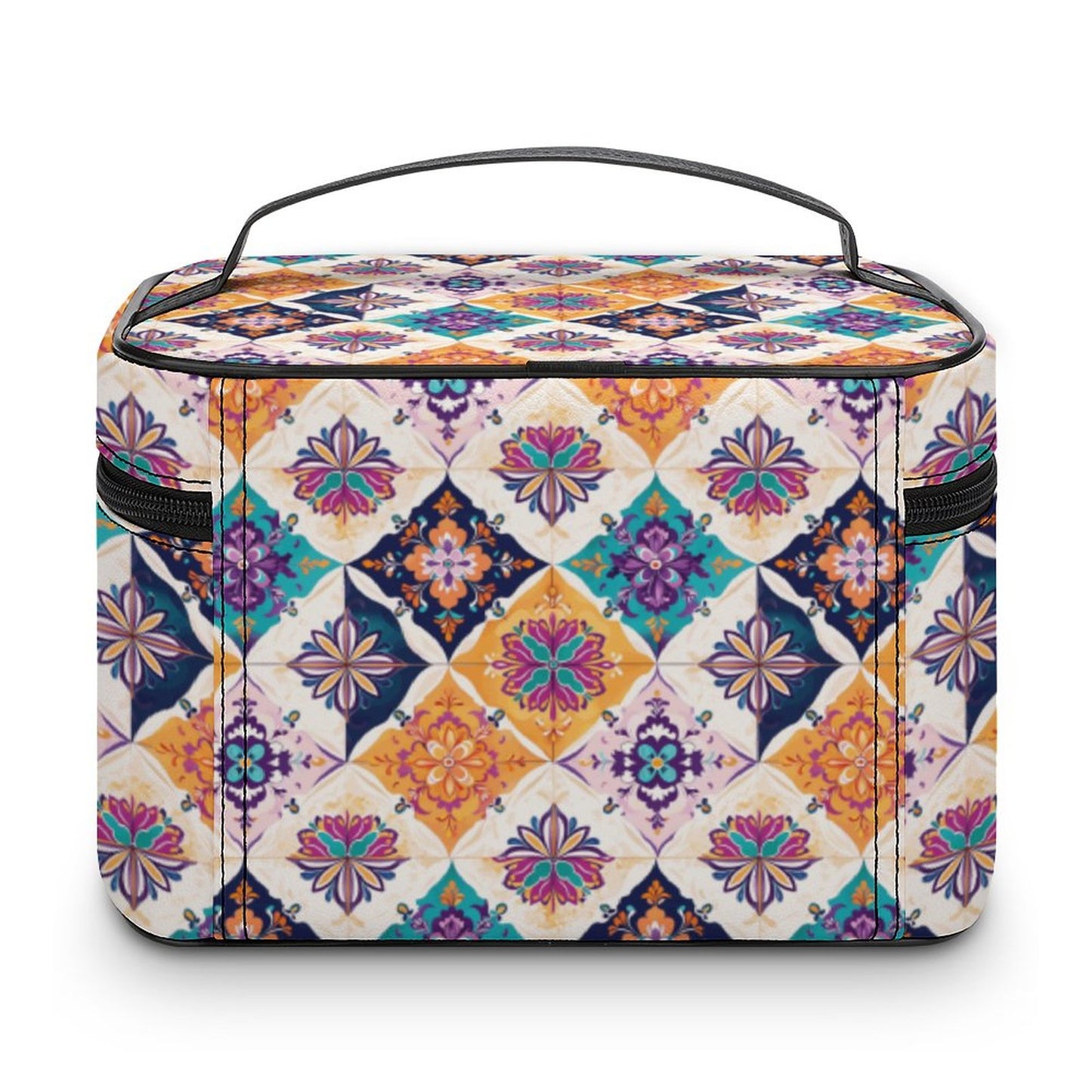 Make-up bag with Lychee pattern PU material