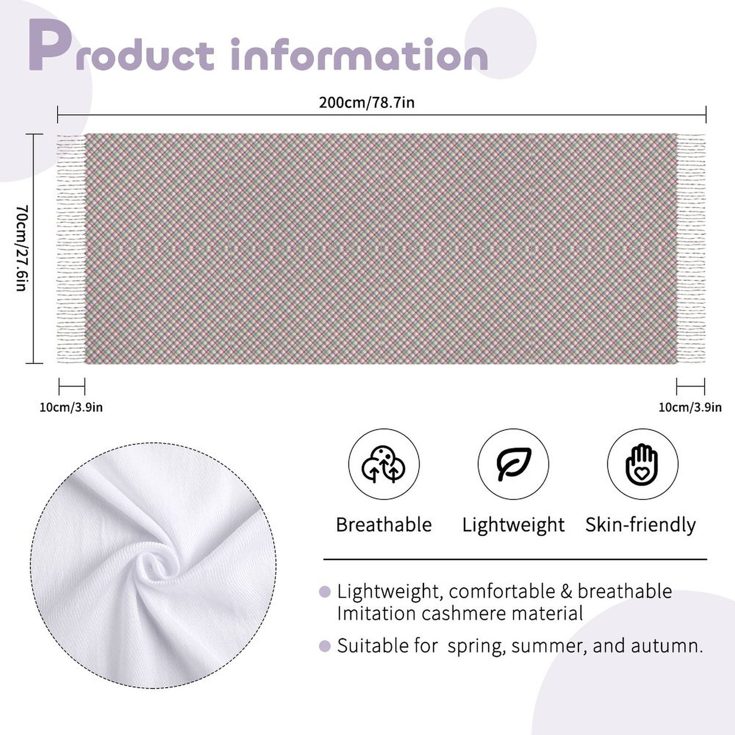 Cashmere-like Tassel Scarf