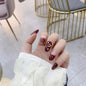 365nails: "Crimson Velvet Night" – 3D Moon & Star Handmade Medium Almond Nails – Image 6