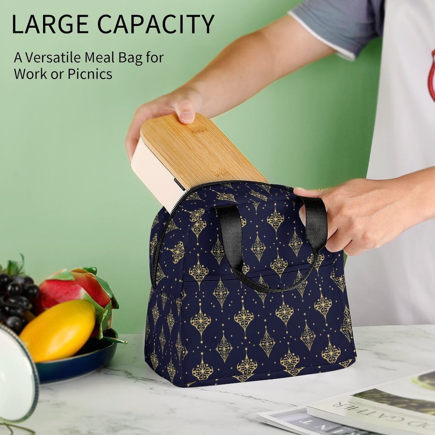 Insulated Lunch Bag with Pocket