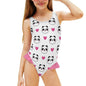 Girls Ruffle Trim One Piece Swimwear(All-Over Printing)