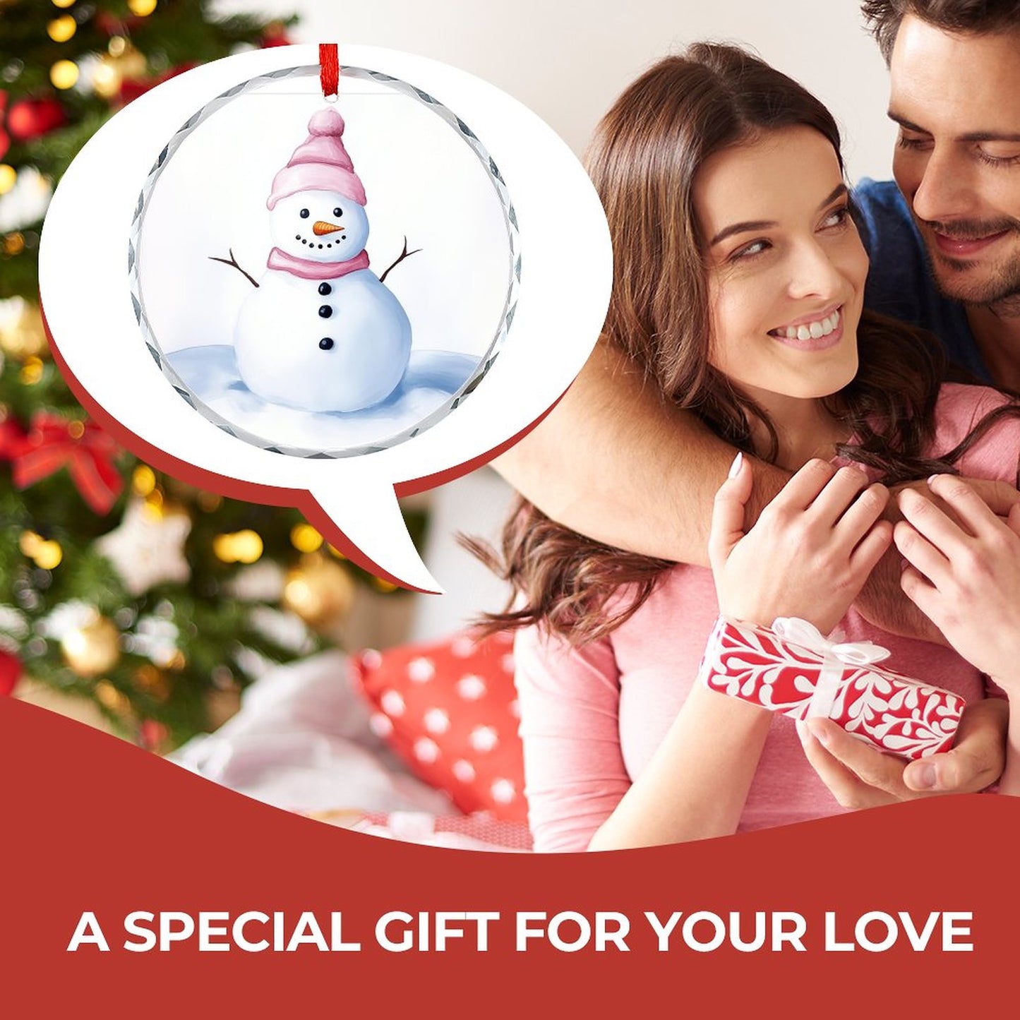 Glass Circular Ornament Pendant