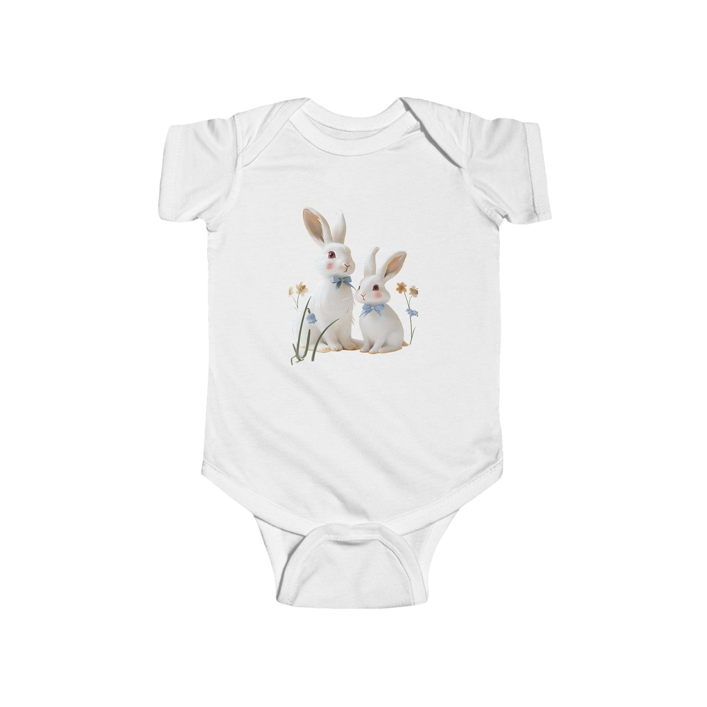 Cute Bunny Infant Bodysuit, Baby Outfit, Spring Gift, Easter Clothing, Newborn Onesie