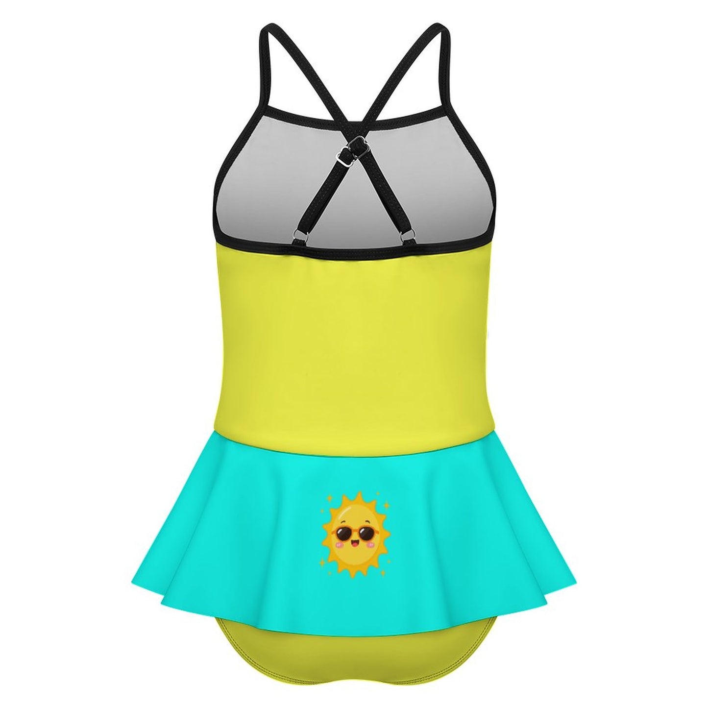Girls One Piece Ruffle Strap Swimsuit