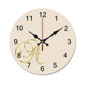 Concise Silent Wooden Wall Clock-9.84"x9.84"/ 25x25cm - Letter A