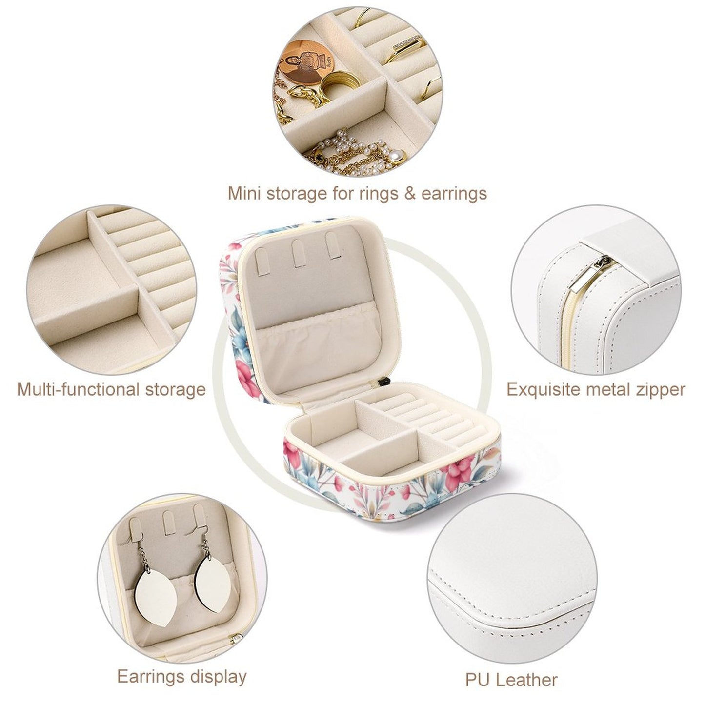 Box Organizer for Jewelry Floral