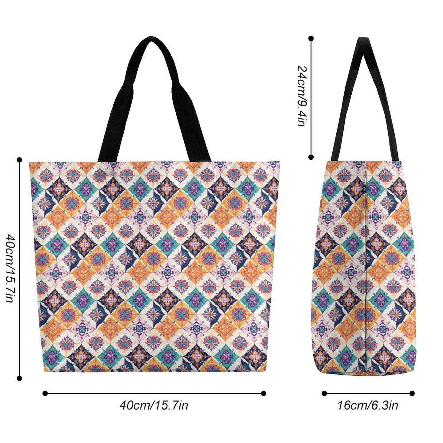 Large One Shoulder Shopping Bag (All-Over Printing)