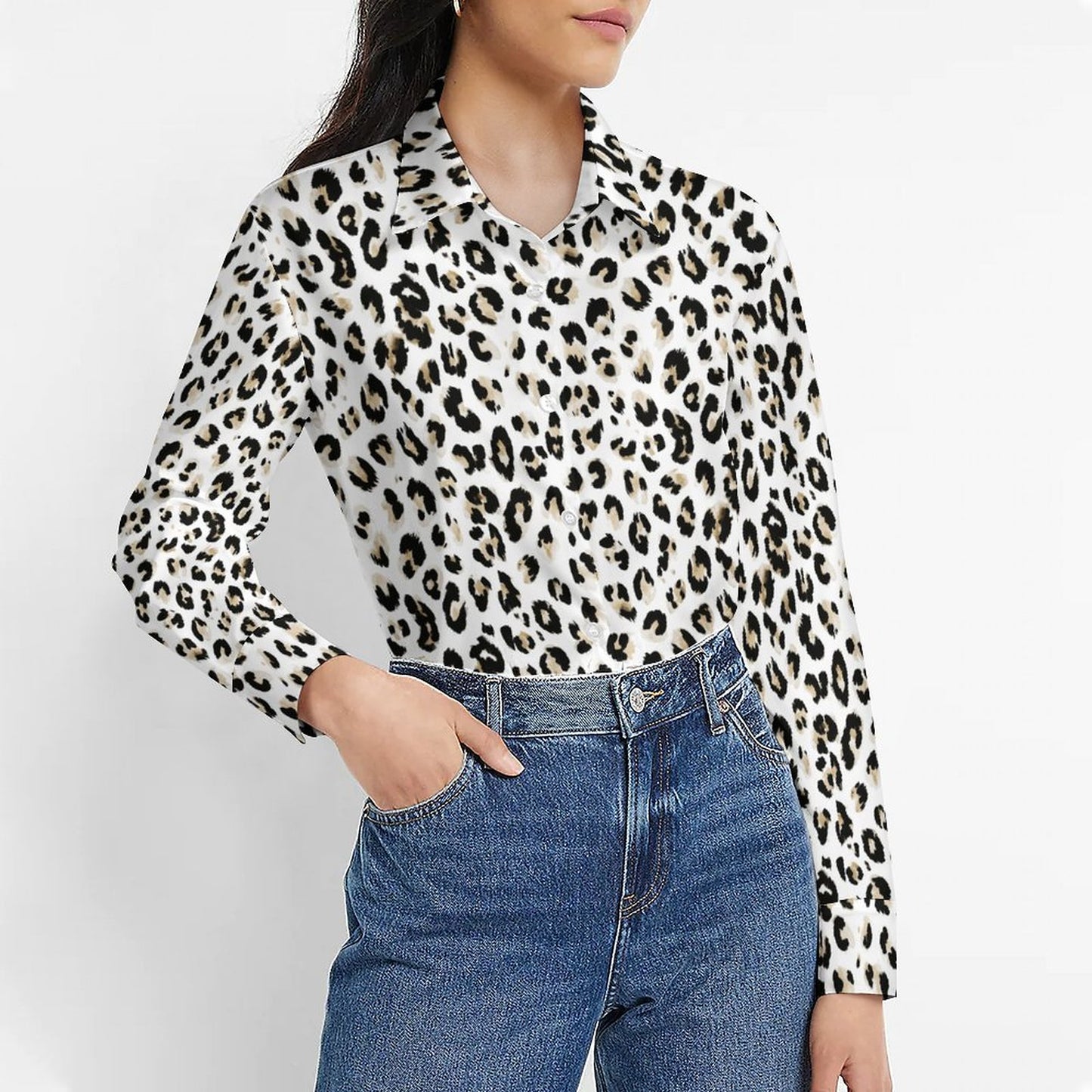 Women's Flower Blouse Long Sleeve