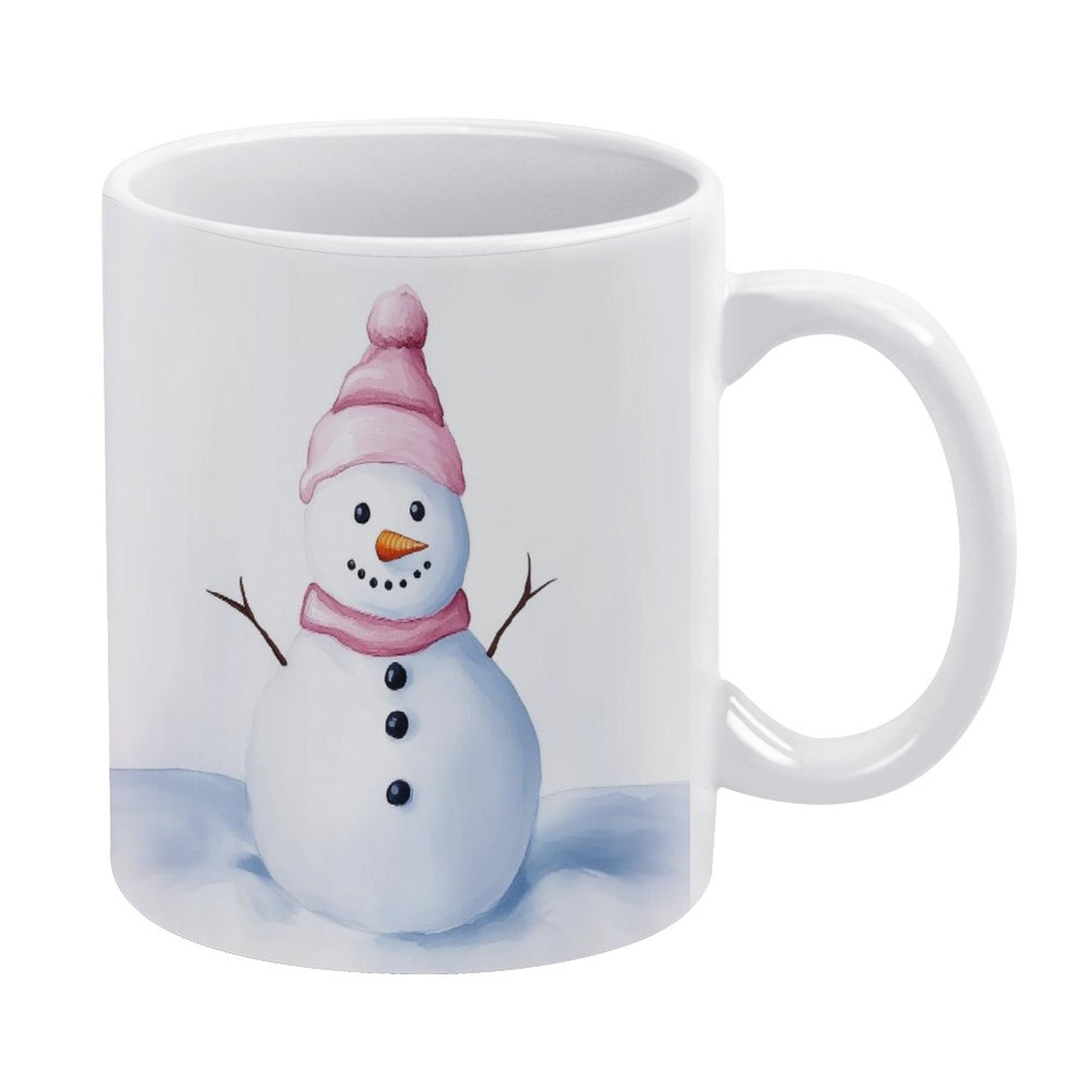 11oz White Mug - Snowman