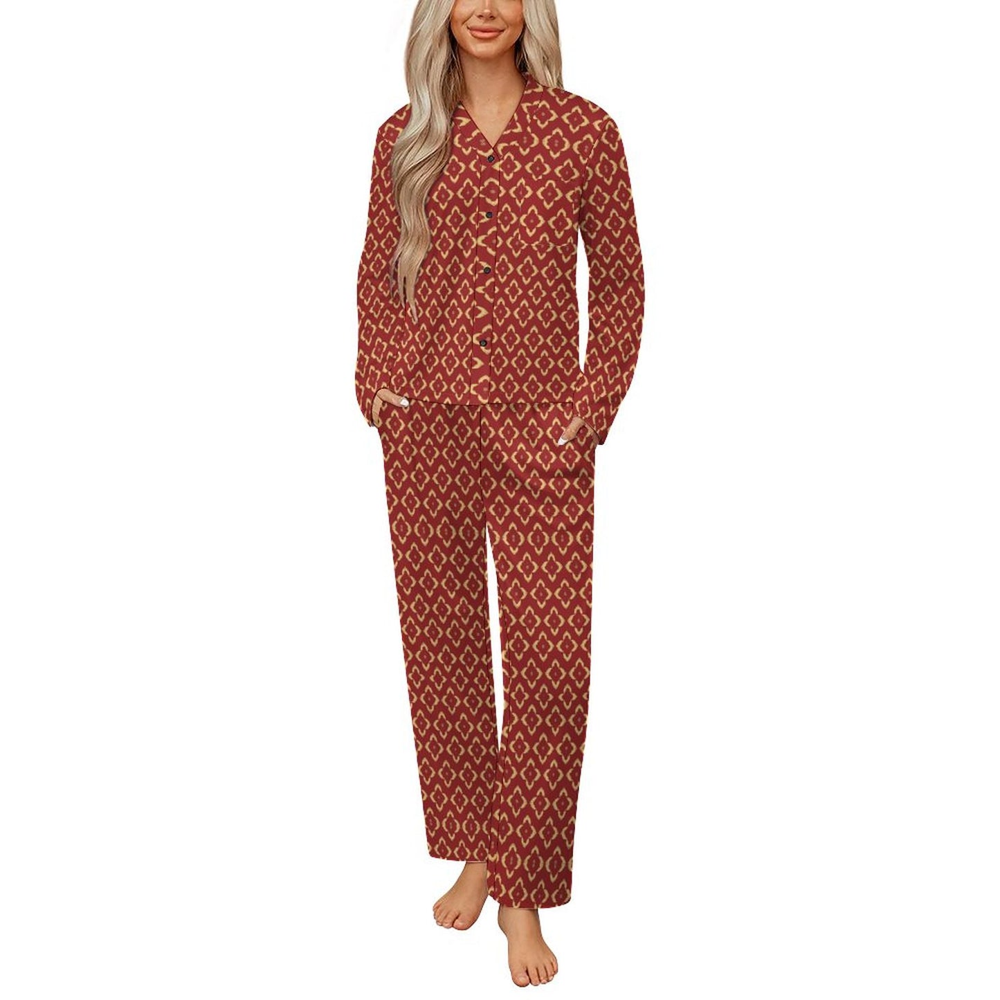 Women's V-Neck Pajama Set