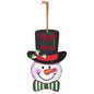 Wooden Christmas Snowman Ornament