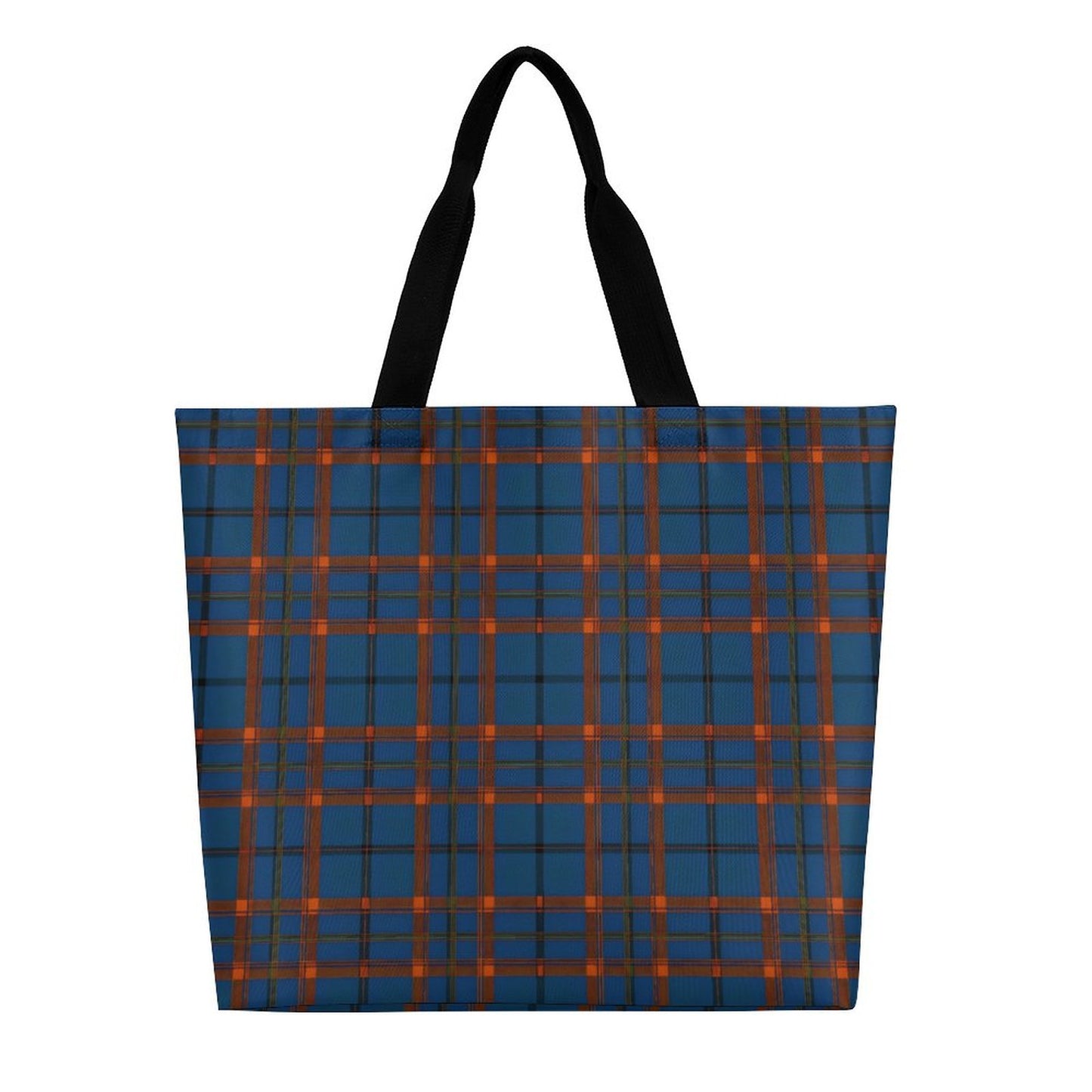 Large One Shoulder Shopping Bag Plaid