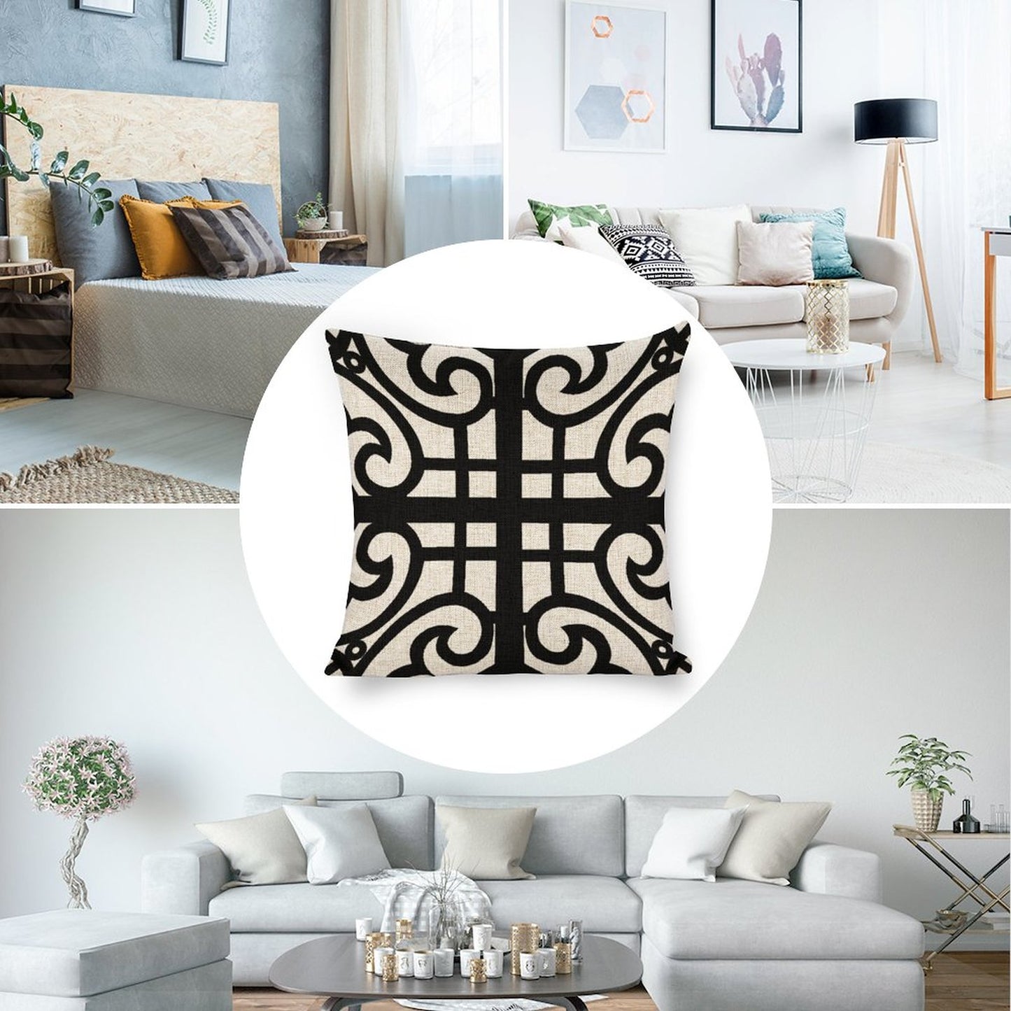 Personalized Photo Pillowcases (Pillow Excluded) Swirls and lines