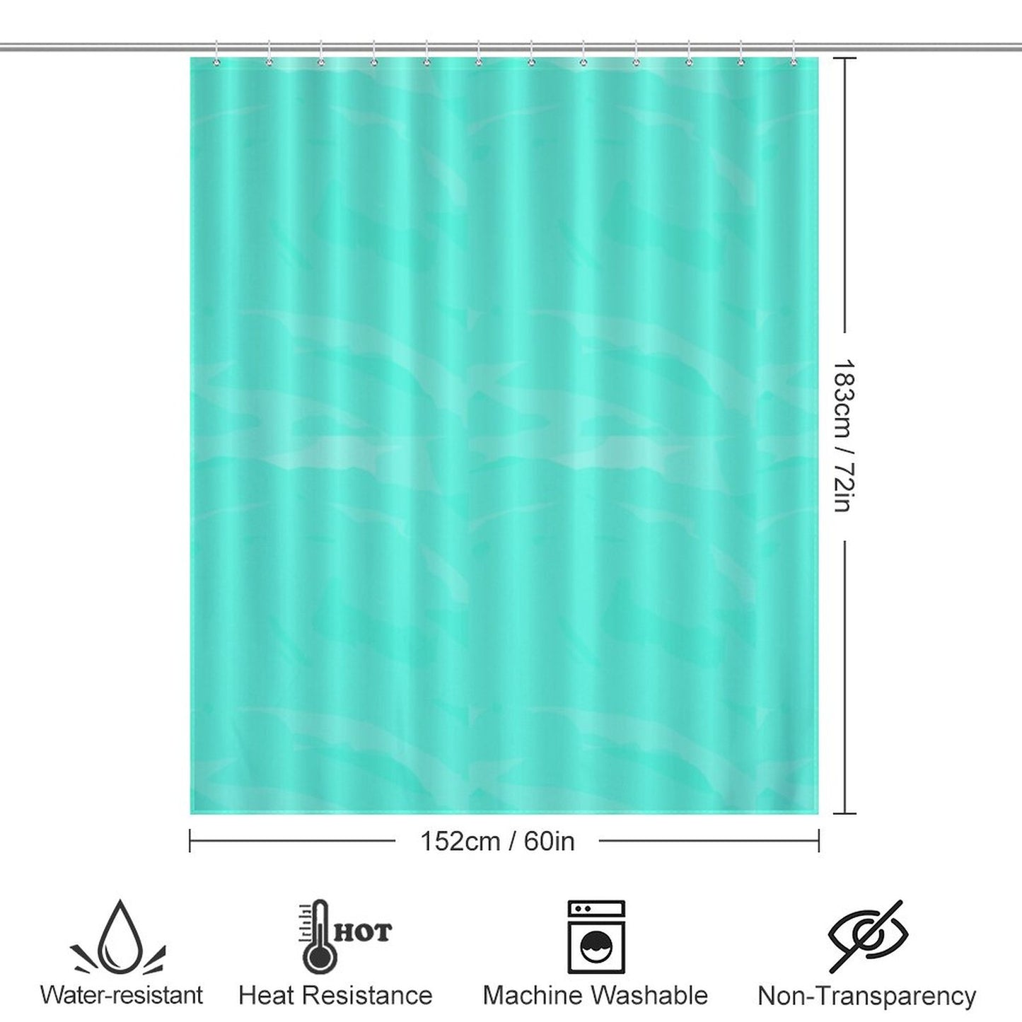 Teal Shower Curtain