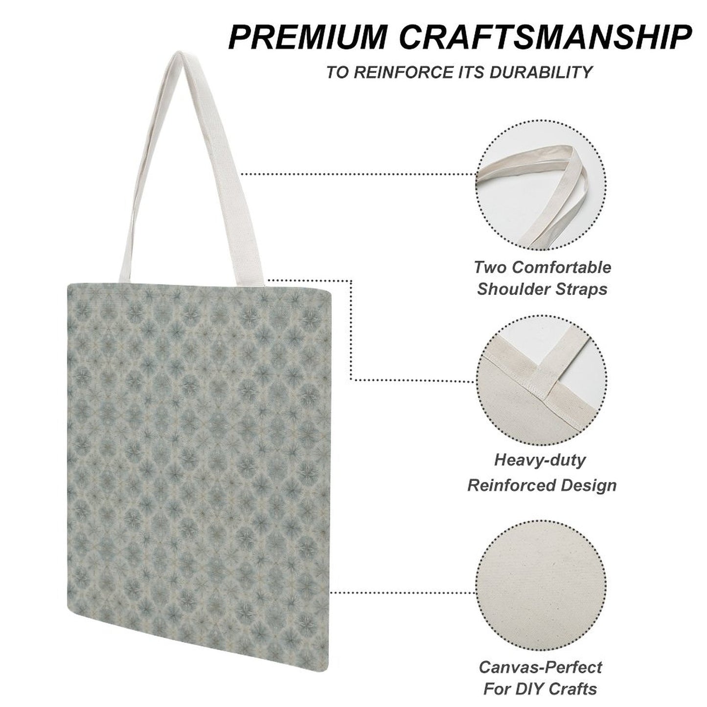 Martin Canvas Tote Handbag with Dual-sided Printing