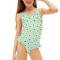 Girls Ruffle Trim One Piece Swimwear
