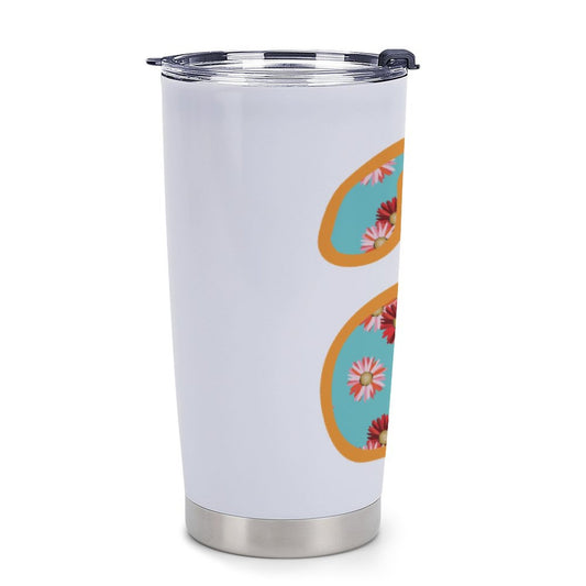 Car Travel Coffee Mug with Lid - Letter A