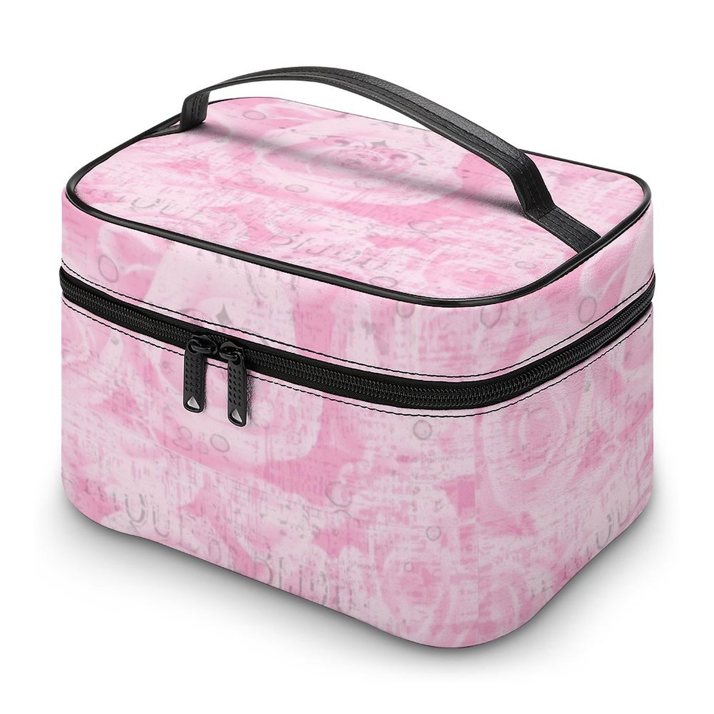 Make-up bag with Lychee pattern PU material