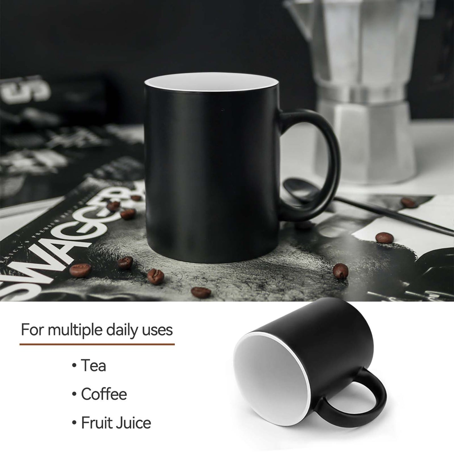 Color Change Mug (Dual-sided & Different Images)