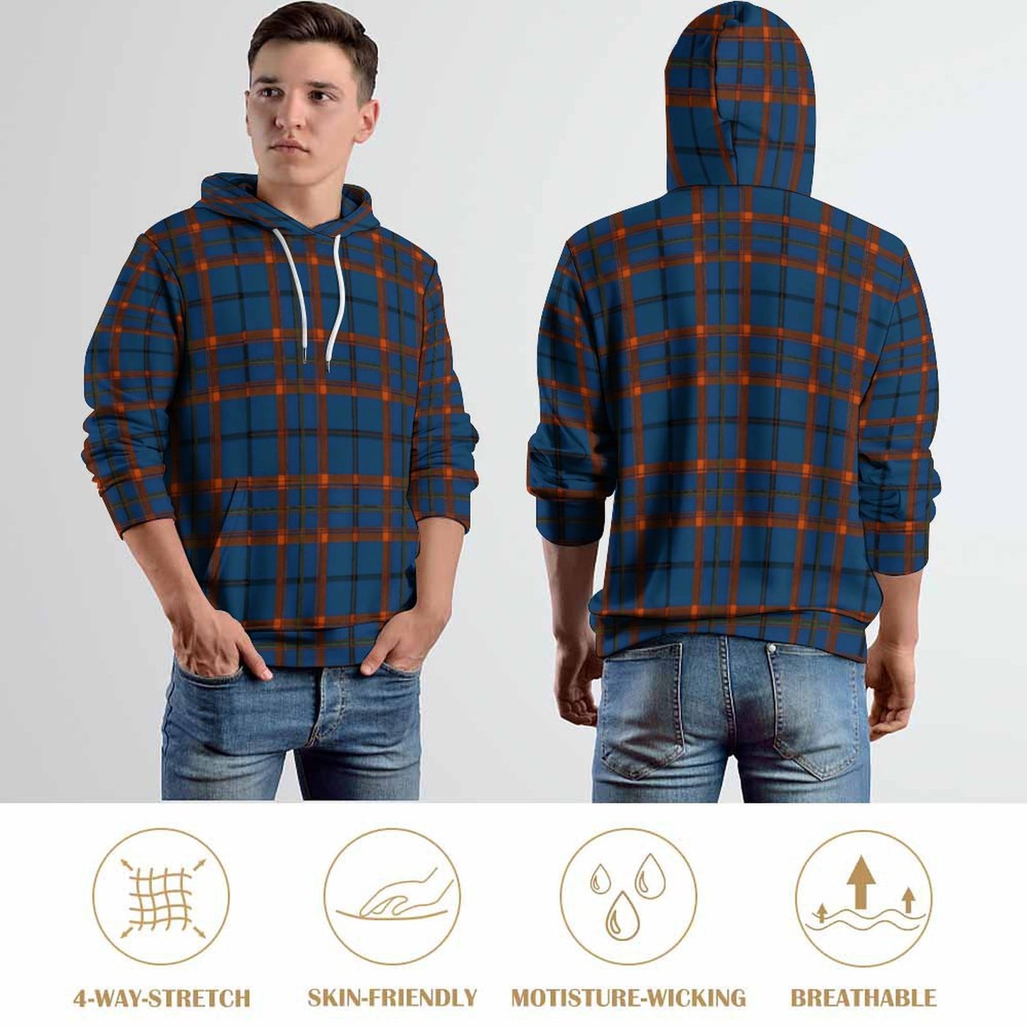 Unisex Cool Hoodie with Double-layer Cap