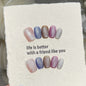 365nails: "Crystal Velvet" – 5D Textured Cat Eye Handmade Almond Nails – Image 2
