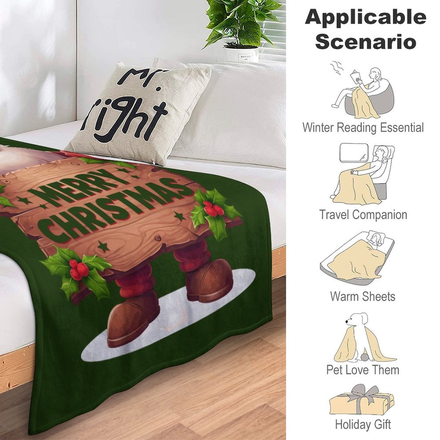 Flannel Blanket (One-sided Printing)-50"×60"