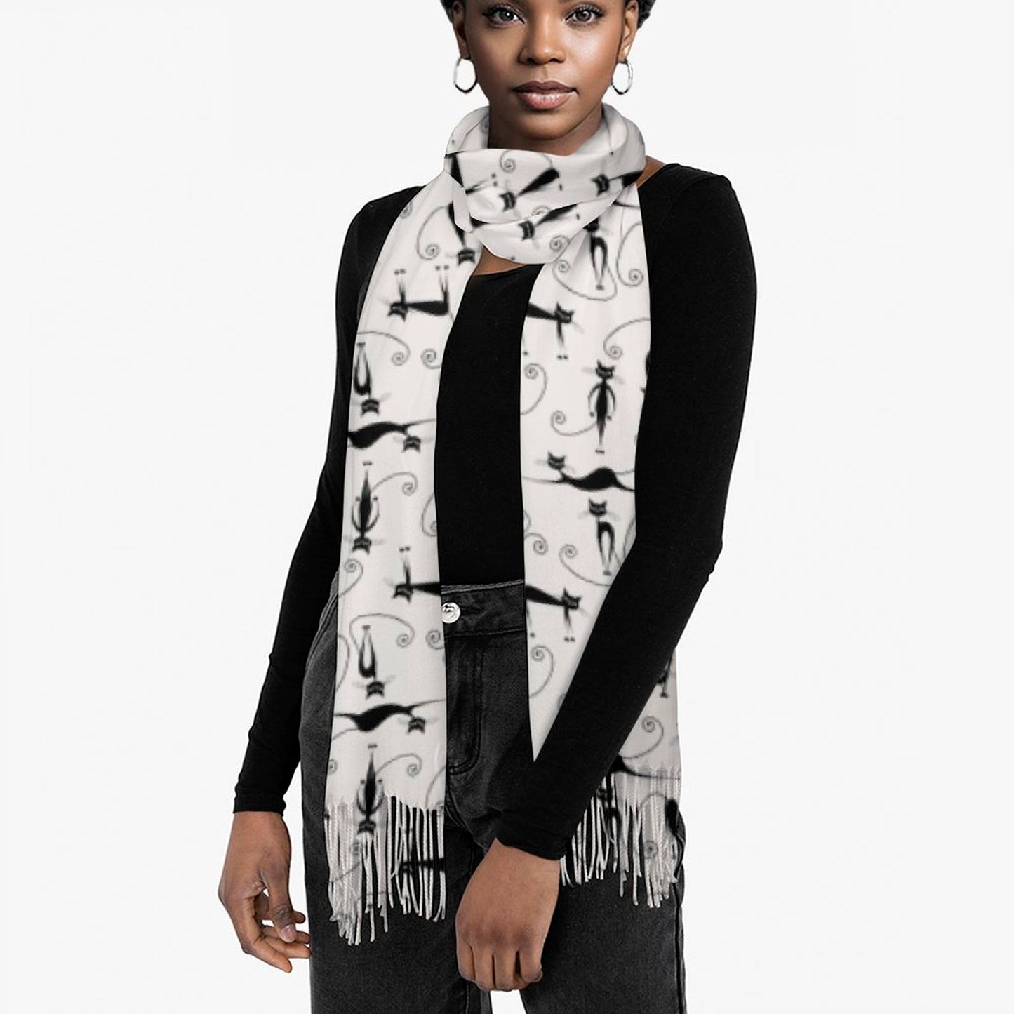 Cashmere-like Tassel Scarf