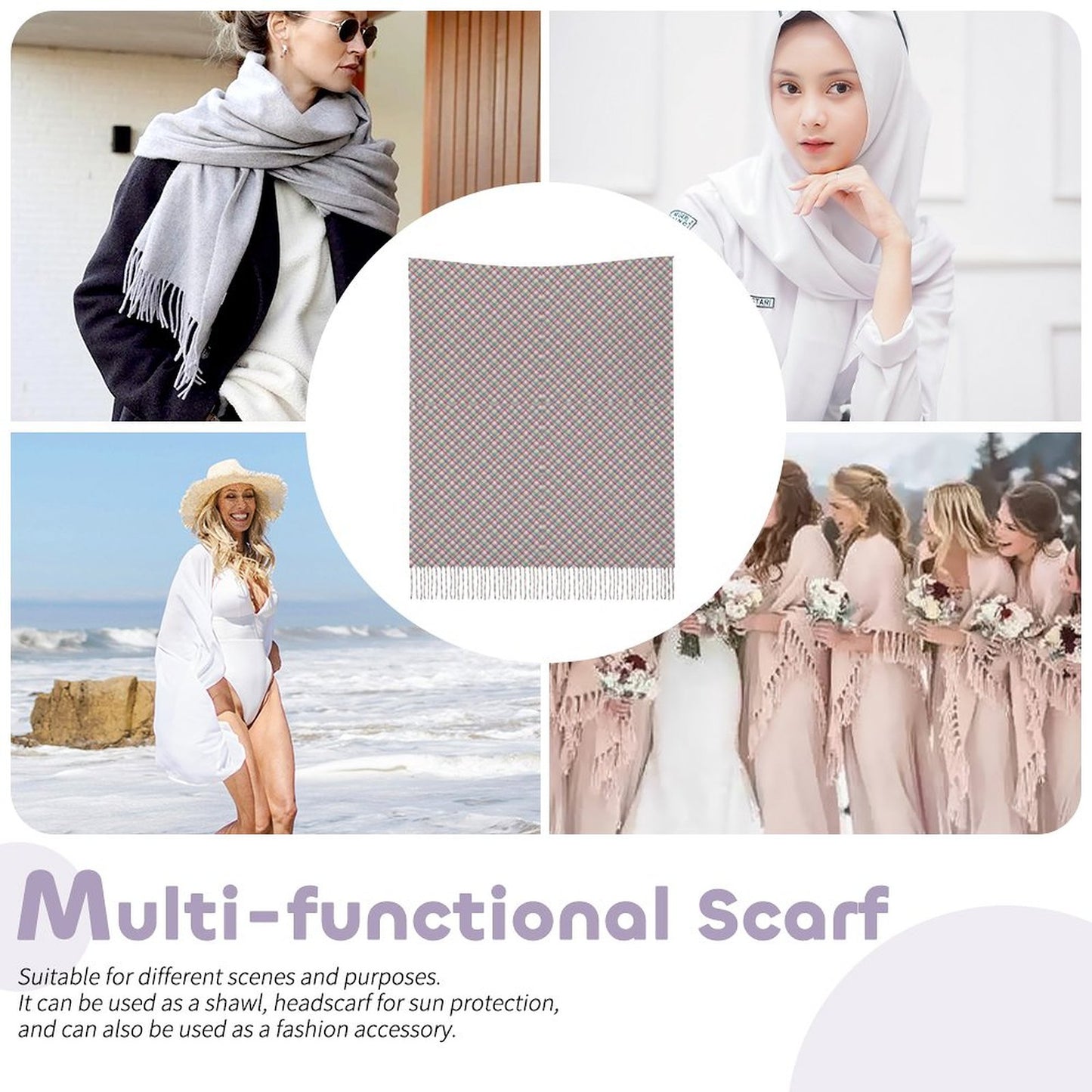 Cashmere-like Tassel Scarf