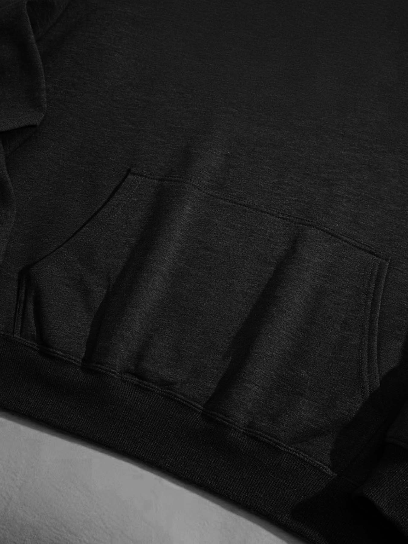 Cotton Hooded Sweatshirt with Drawstring-Pullover Shirts