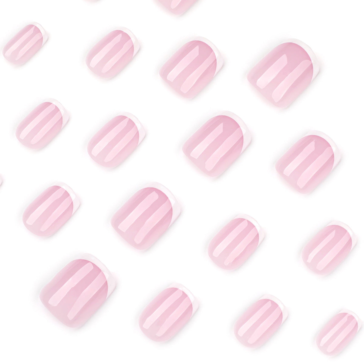 Minimalist French White Wearing Nail Short Square Nail Wearing Nail Sheet Finished Product Wholesale Foreign Trade – Image 3