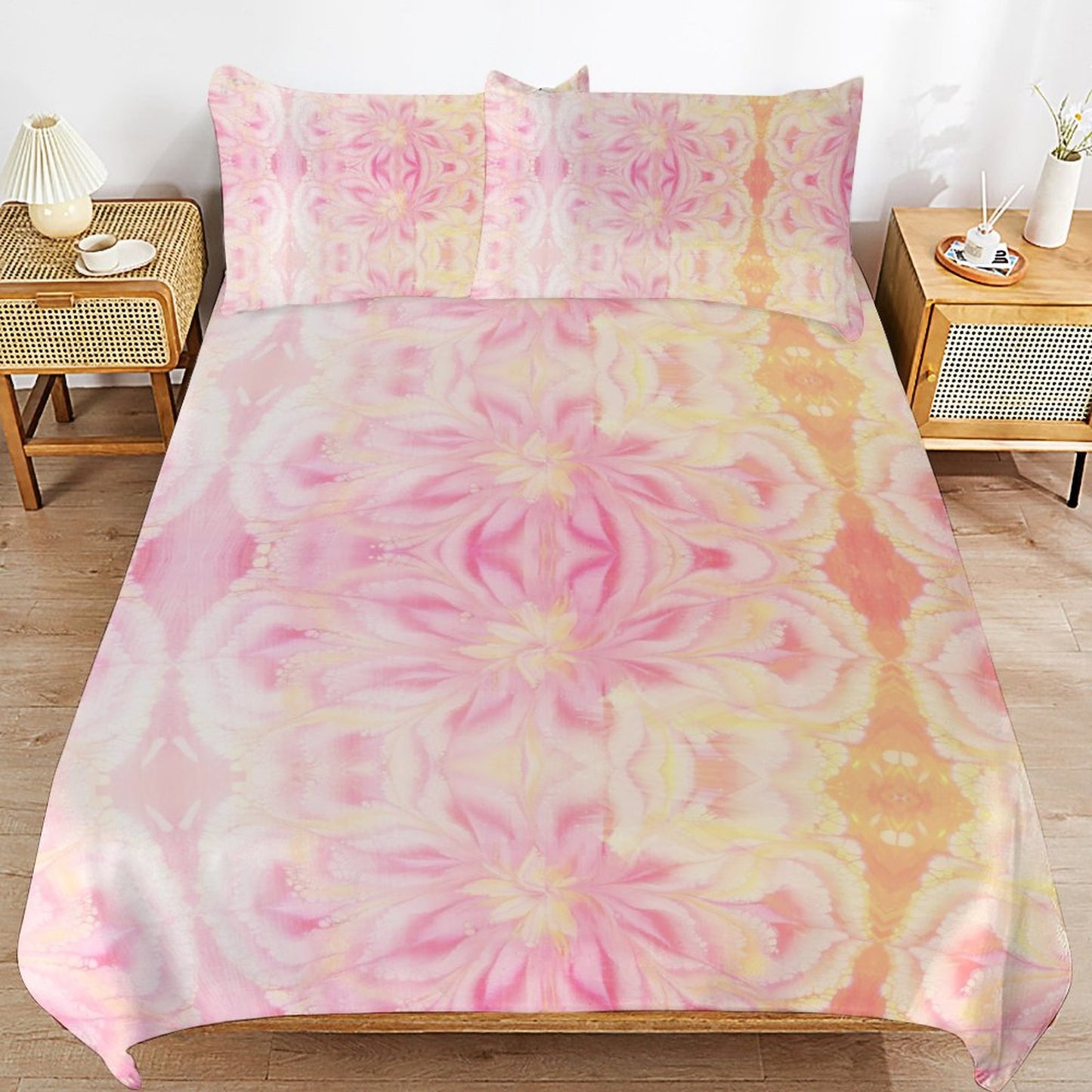 3-Piece Bedding Set-86"×70"/ 218×177cm (Dual-sidede Printing)