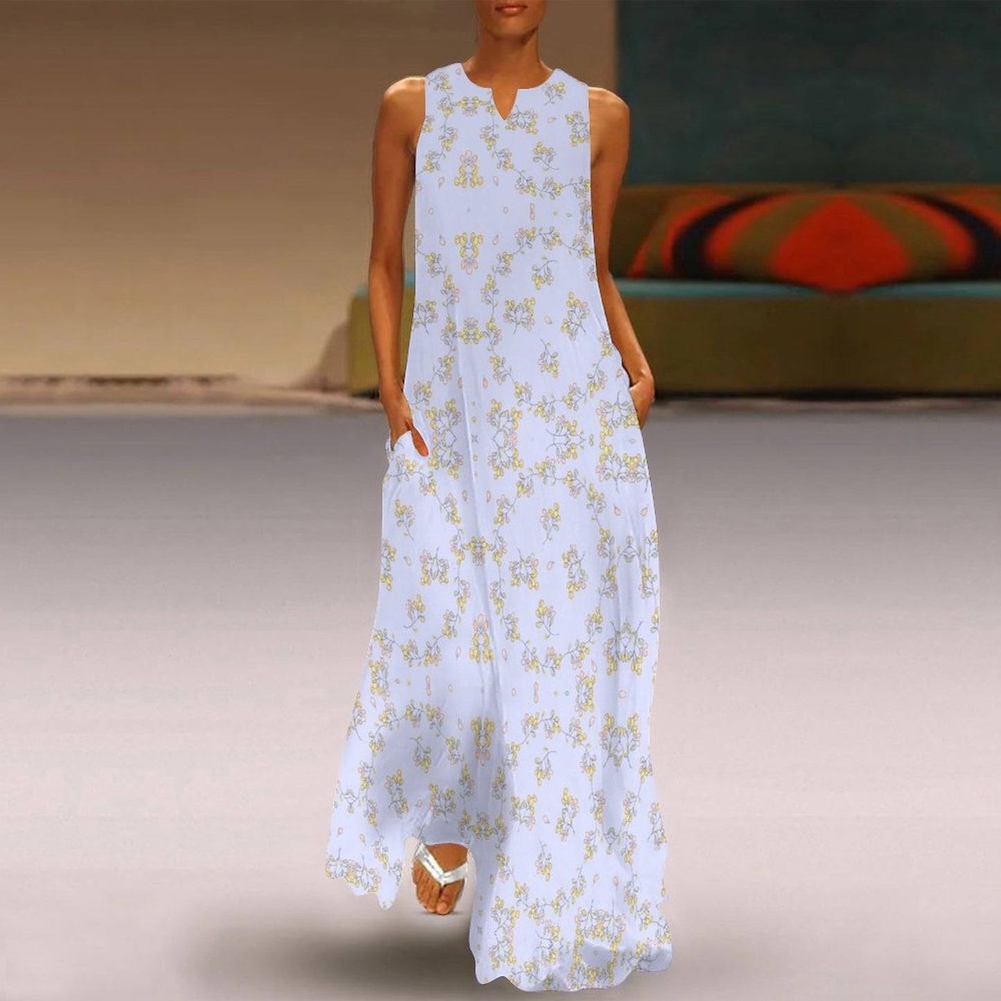 Sleeveless Ankle-length Dress