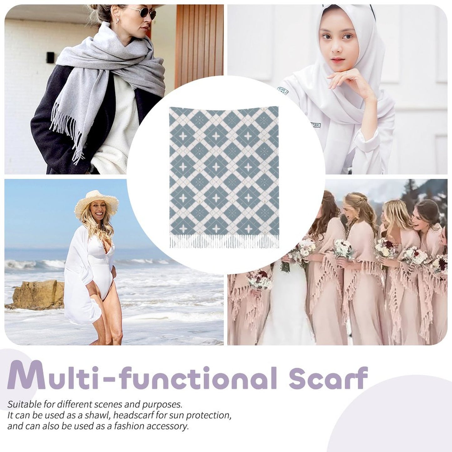 Cashmere-like Tassel Scarf