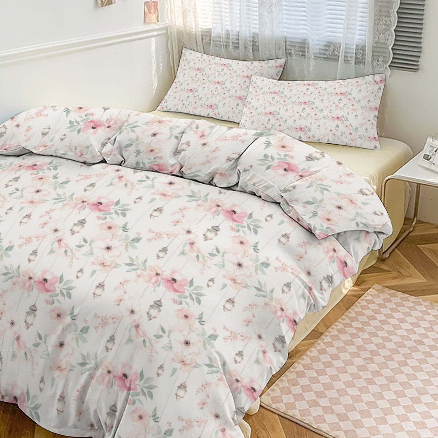 3-Piece Bedding Set-90"x90"/ 229x229cm (Dual-sided Printing)