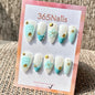 365Nails: "Ocean Breeze Beach Mix" – Handmade Stiletto Press-On Nails
