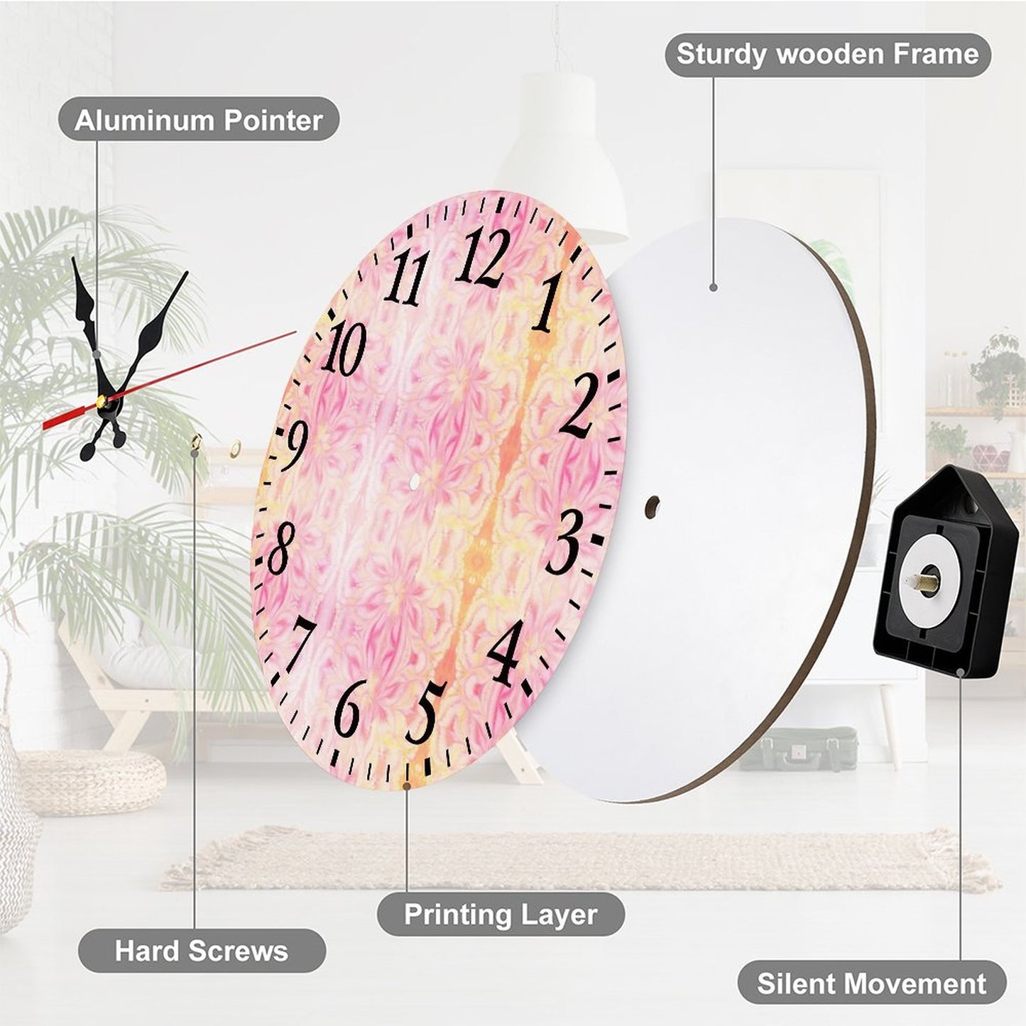 Modern Wooden Wall Clock