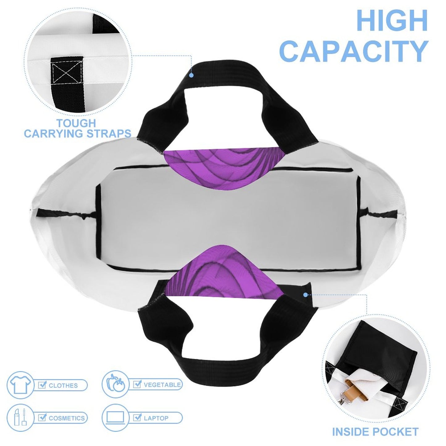 Large One Shoulder Shopping Bag