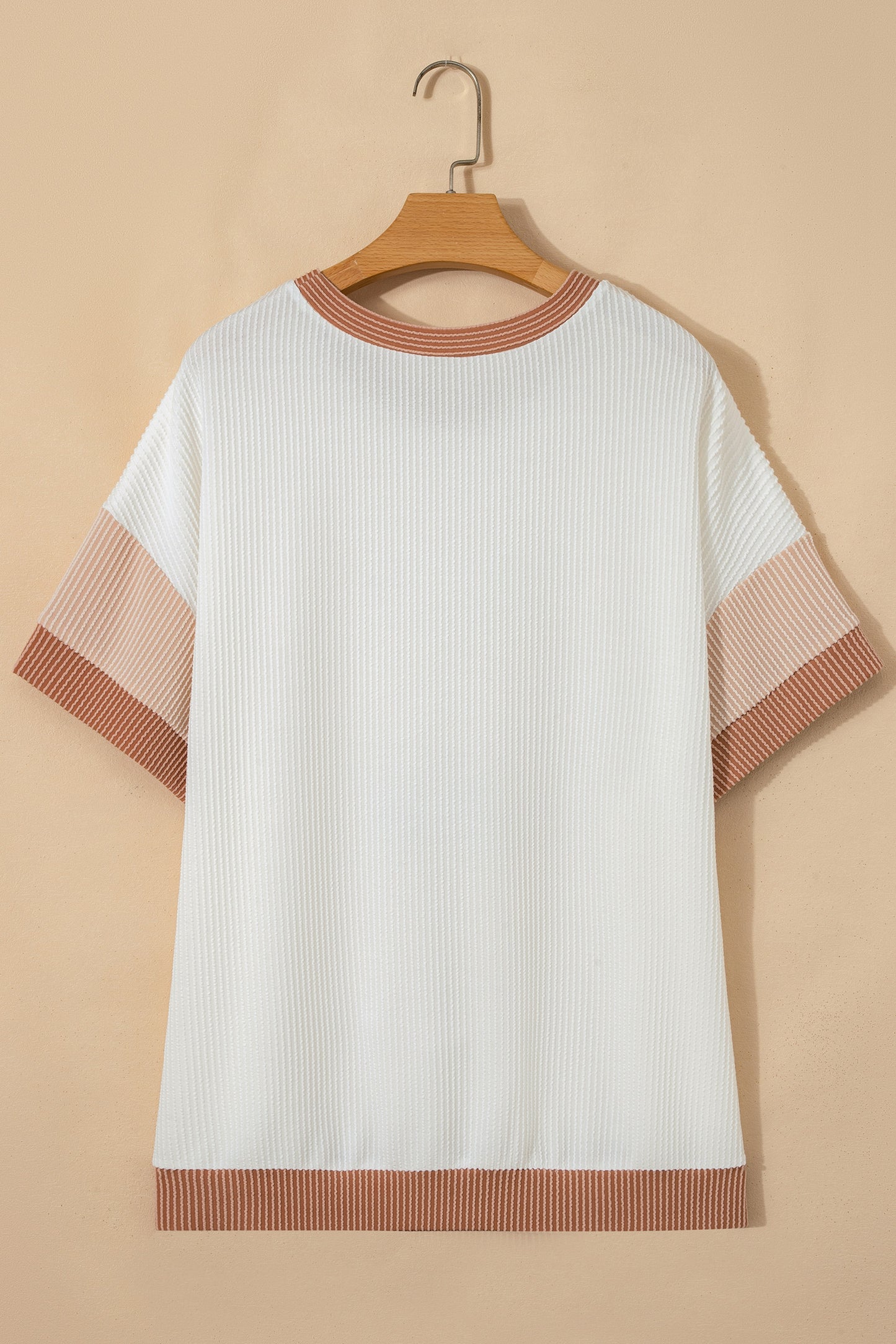Bowknot Applique Plus Size Ribbed Top