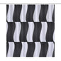 Black and white shower curtain