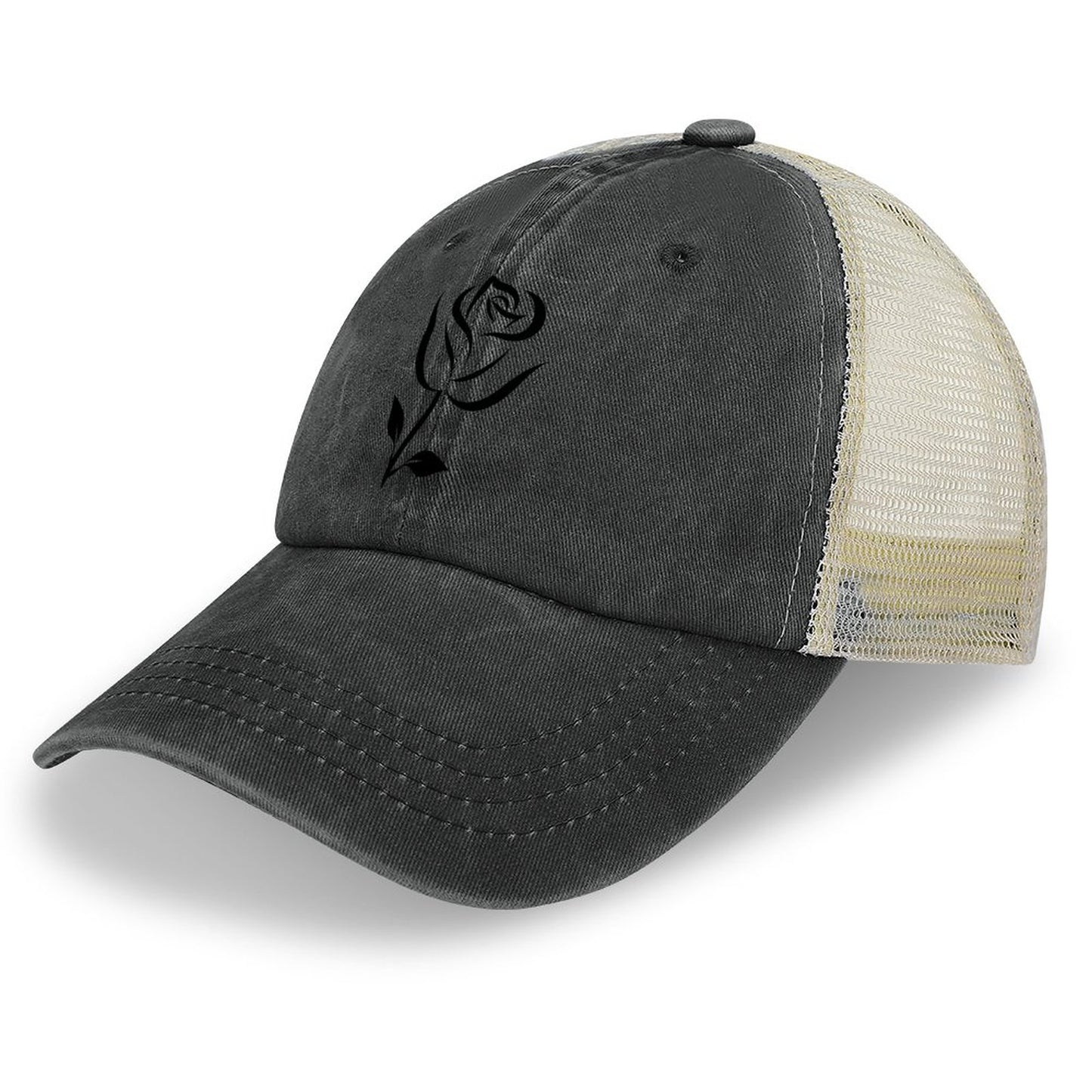 Cotton Trucker Hat for Casual Style - Rose