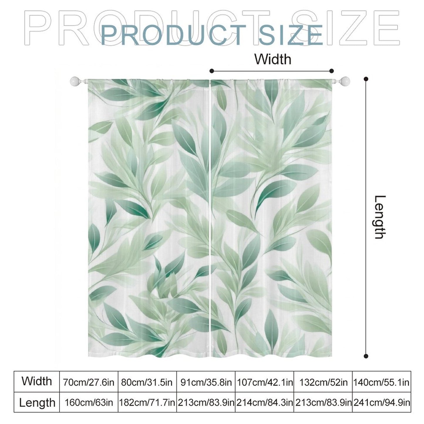 Sheer Curtain Botantical