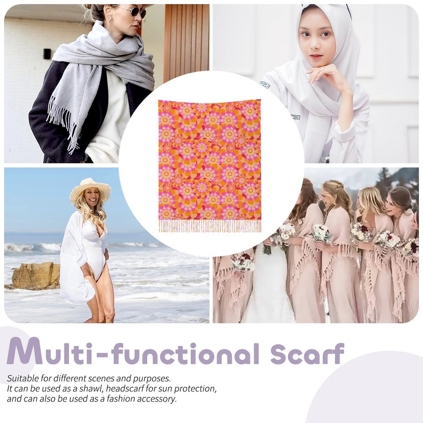 Cashmere-like Tassel Scarf