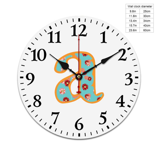 Wooden Wall Clock-9.84"x9.84"/ 25x25cm