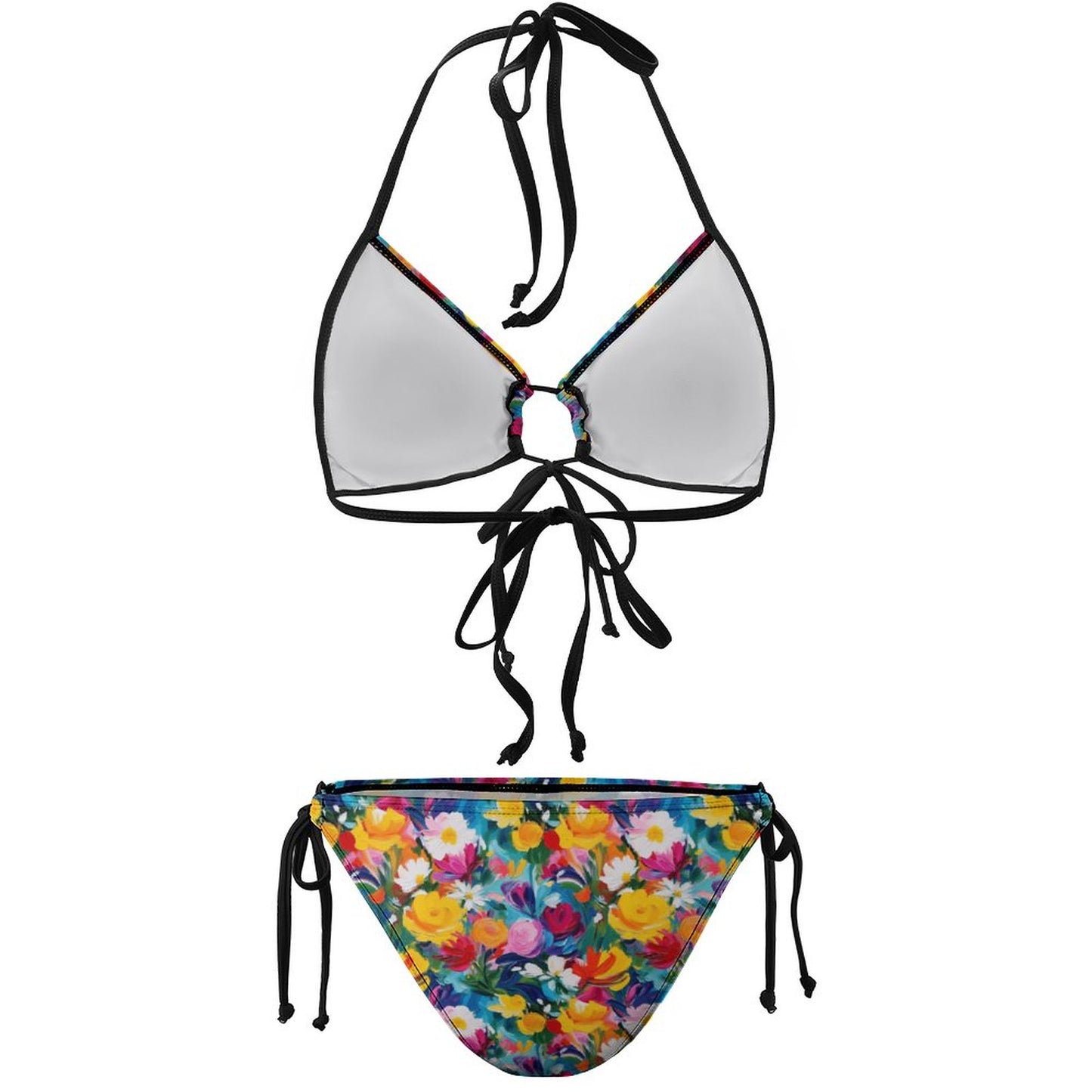 Halter Tie Front Bikini Set