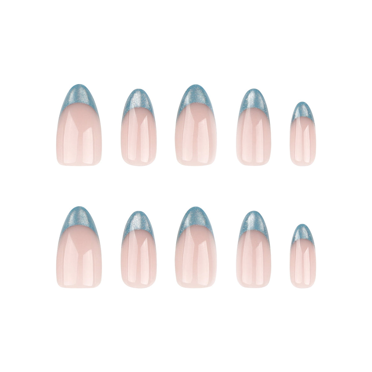 Cat eye wearing manicure French rich green simple almond 365nails – Image 5