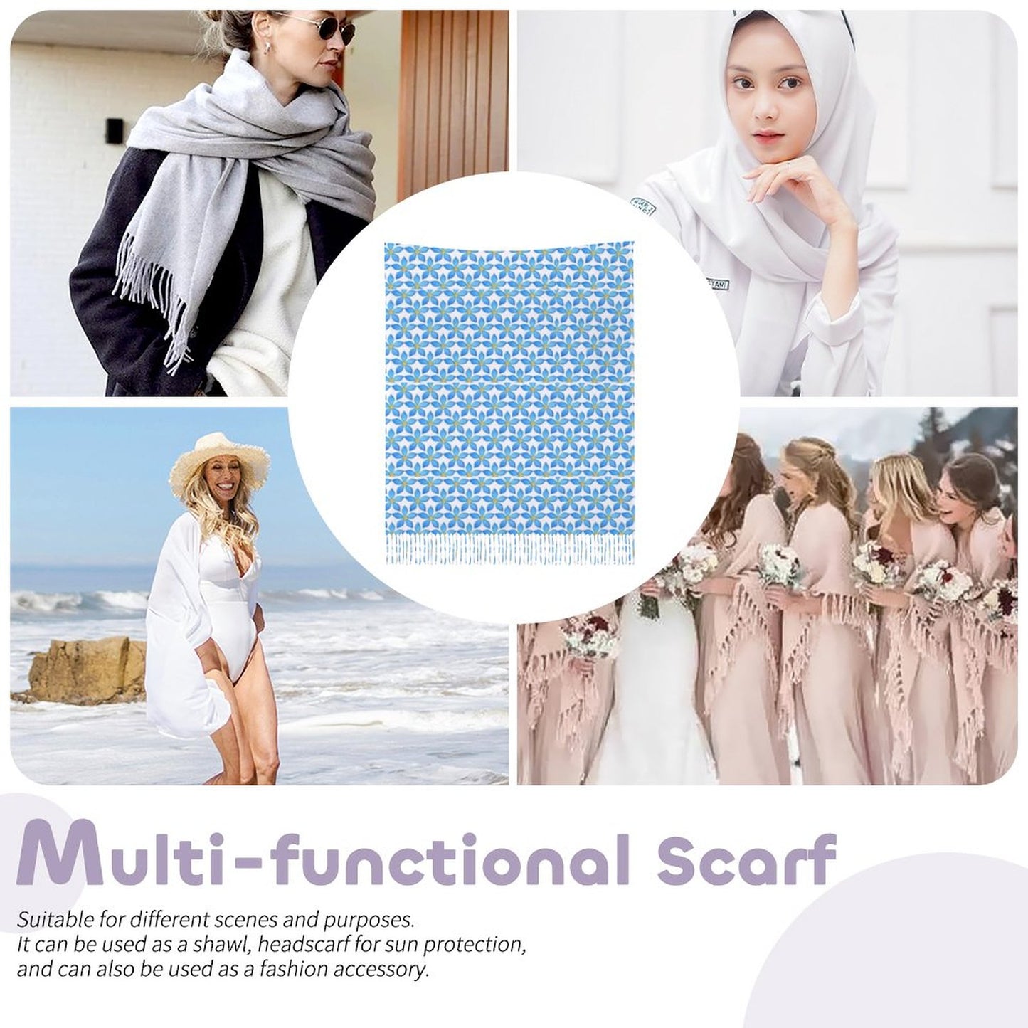 Cashmere-like Tassel Scarf