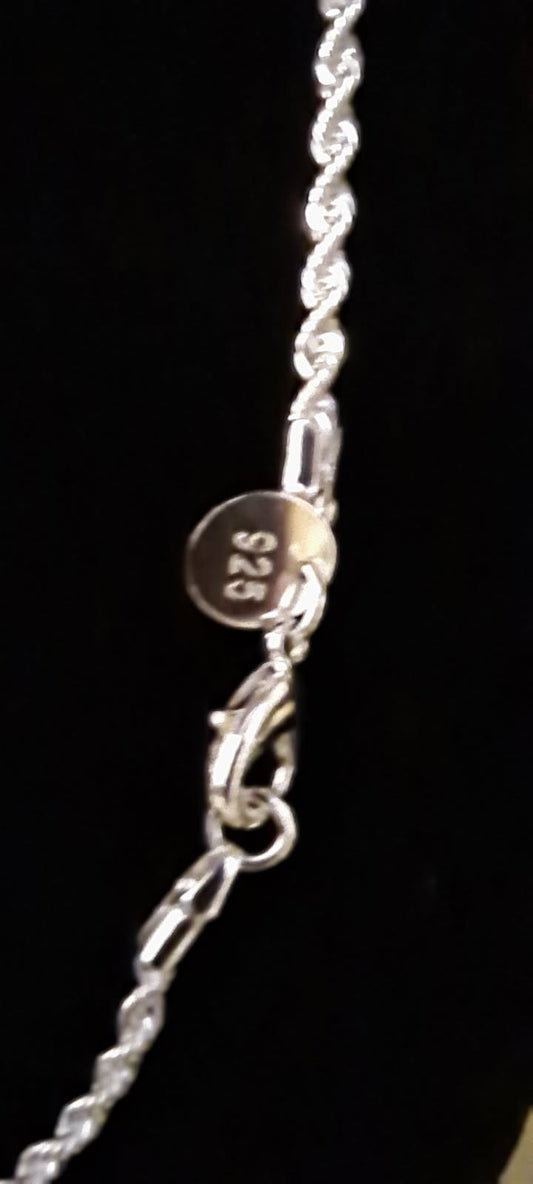 S925 Sterling Silver Rope Chain Bracelet